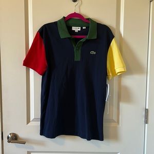 Lacoste NWT colorblock polo size medium